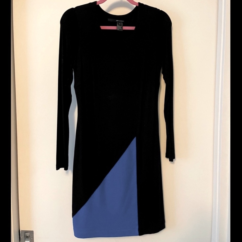 JayGodfrey black and blue color block dress